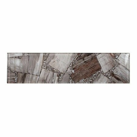 APOLLO TILE Carnelian 3 in. x 12 in. Glossy Brown Glass Subway Wall and Floor Tile 5 sq. ft./case, 20PK APLAG8805BRA